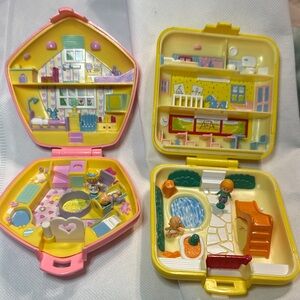 Vintage Bluebird Polly Pocket Bundle Polly’s Nursery & Midge’s Play School